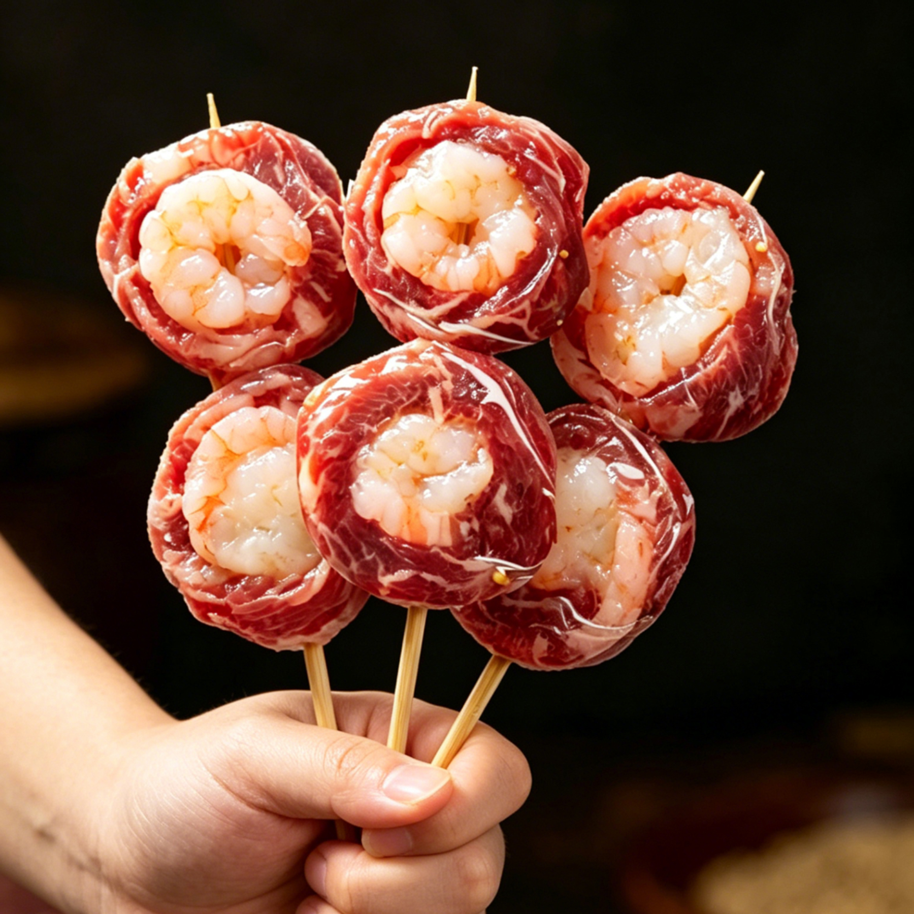 虾滑牛排串